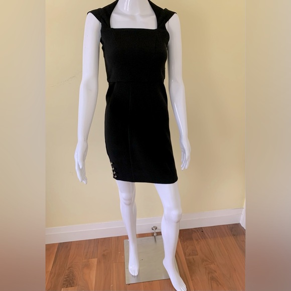 Maje black mini dress with wide straps and sexy cut-out at its back Maje Size XS - Picture 3 of 16